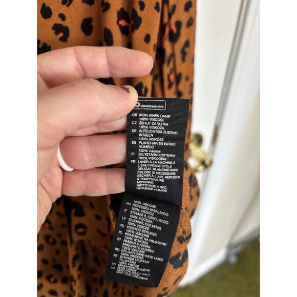 & Other Stories Leopard Print Blouse Top Size 6 Animal Print Mob Wife Classic - Picture 7 of 7